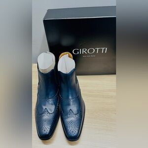 Girotti Men’s Brogue Chelsea boot size 10 custom made in Italy.